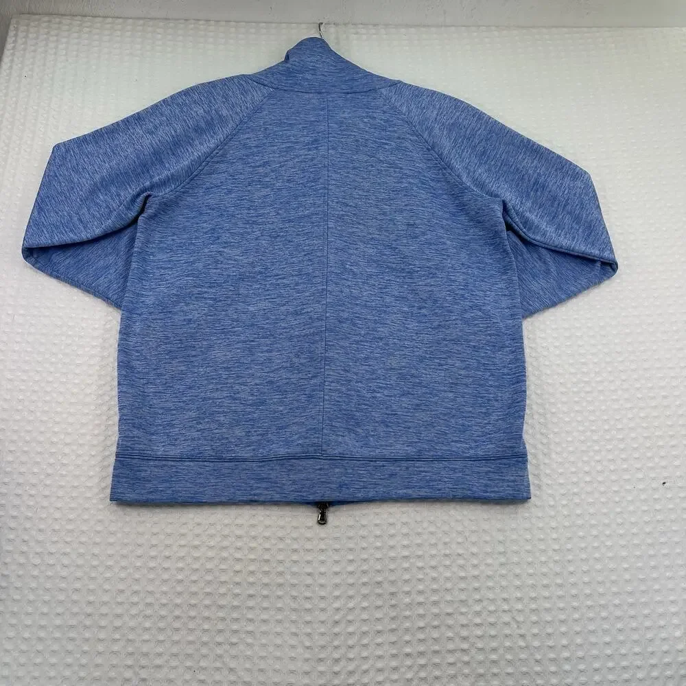 Under Armour ColdGear Full Zip Fleece Jacket Men’s Large Blue Loose Fit